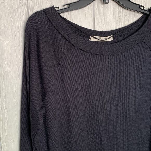 Free People Black Thermal Long Sleeve Top Small NWT - Picture 6 of 9